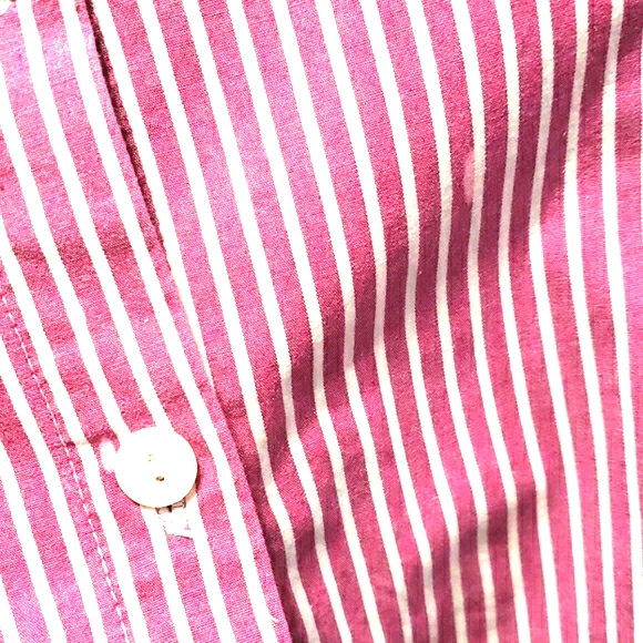 RAFAELLA RED/WHITE STRIPED 3/4 SLV SHIRT SZ 8 - Picture 8 of 8